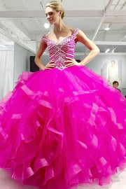 fuchsia-ruffled-ball-gown-quinceanera-dresses-with-beading-corset