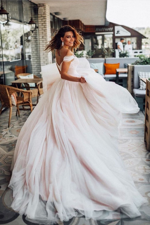 full-tulle-skirt-wedding-gown-with-rhinstones-off-the-shoulder