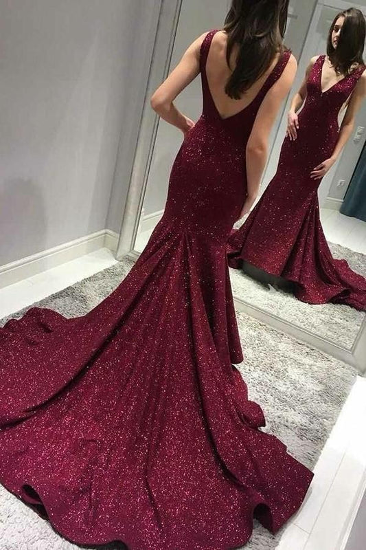 glitter-sequin-burgundy-evening-dress-mermaid-train