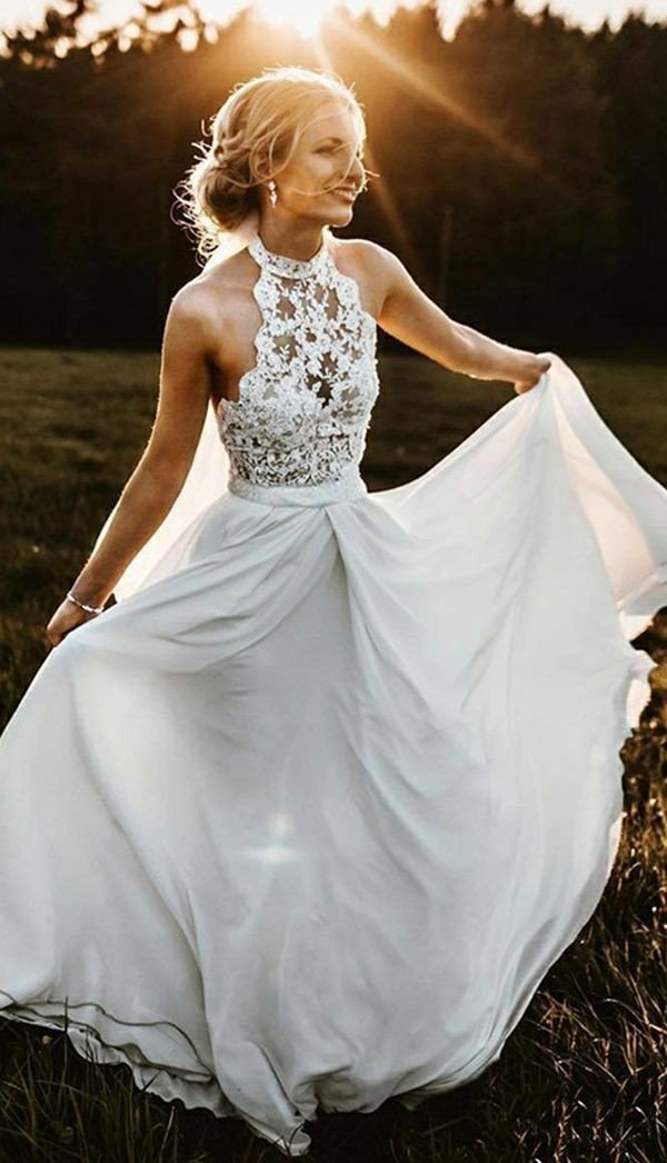 halter-lace-beach-wedding-dress-with-chiffon-skirt-1