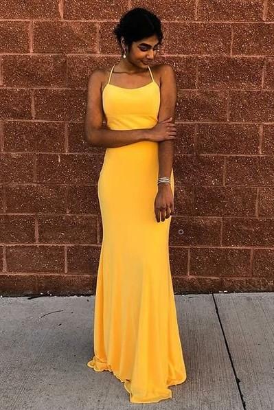 halter-neckline-yellow-prom-dress-with-lace-up-backless