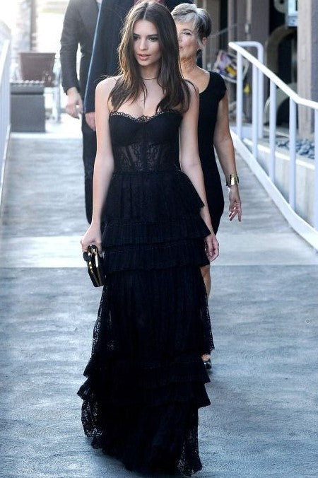 illusion-lace-corset-black-dress-for-prom-layers-skirt-1