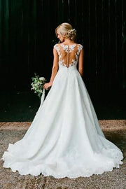 illusion-lace-v-neckline-wedding-lace-dresses-cap-sleeves-1