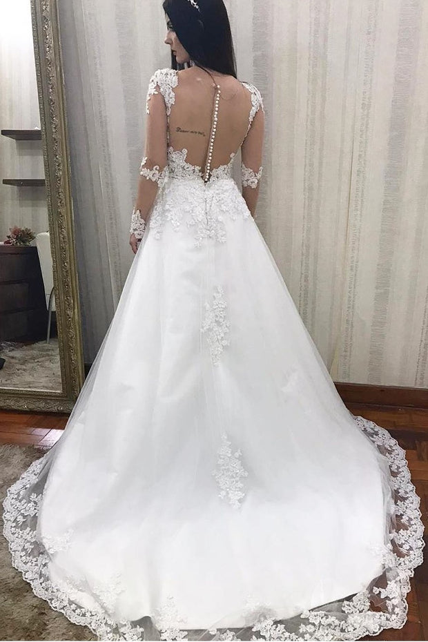 illusion-long-sleeves-bridal-dresses-lace-beaded-bodice-1