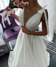 illusion-v-neck-satin-wedding-dresses-floor-length-1