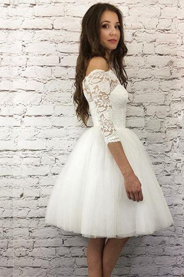 ivory-short-wedding-dresses-lace-off-the-shoulder-bodice-1