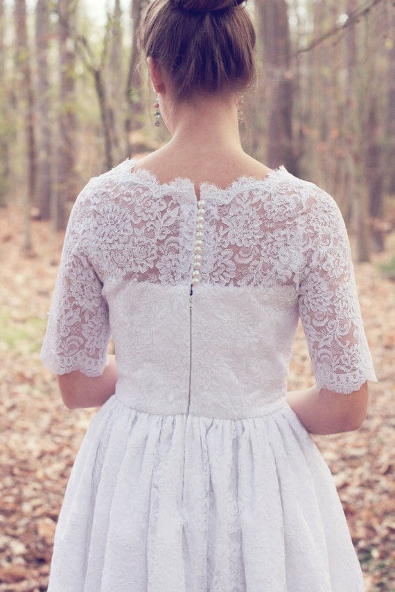 knee-length-wedding-dresses-with-lace-short-sleeves-1