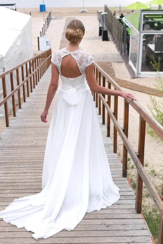 lace-capped-sleeveless-boho-bridal-dresses-chiffon-skirt-1