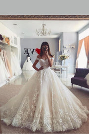 lace-garden-inspired-wedding-gown-with-off-the-shoulder