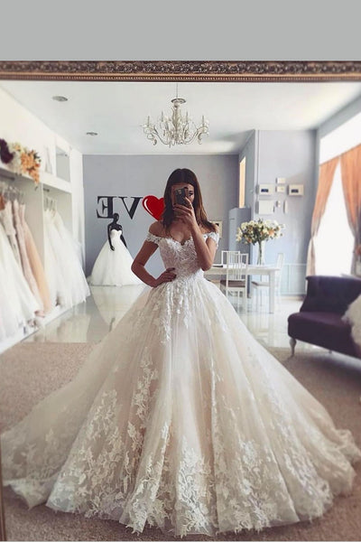 lace-garden-inspired-wedding-gown-with-off-the-shoulder