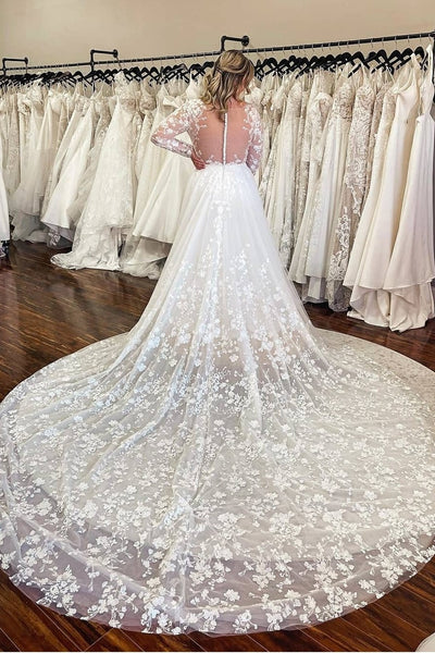 lace-long-sleeve-wedding-dress-with-cathedral-train
