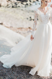 lace-long-sleeve-wedding-gown-with-v-neckline