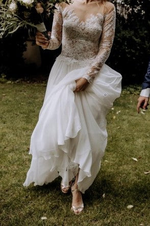 lace-long-sleeves-beach-bride-dresses-with-slit-side