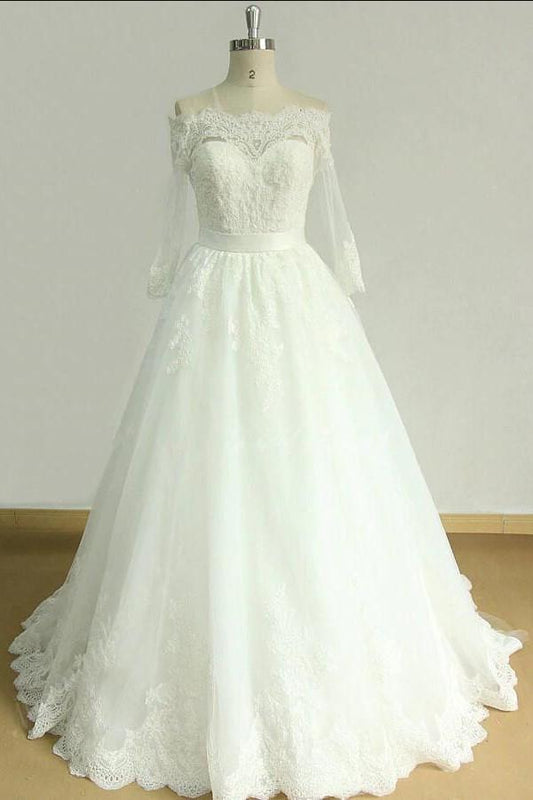 lace-off-the-shoulder-bridal-dress-with-sleeves