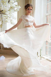 lace-top-chiffon-boho-bridal-dresses-two-pieces-2