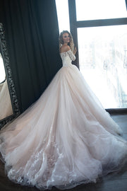 lace-tulle-blush-pink-wedding-dresses-with-off-the-shoulder-long-sleeves-1