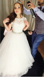 Lace Tulle Skirt Outdoor Wedding Gown Princess Bridal Dresses