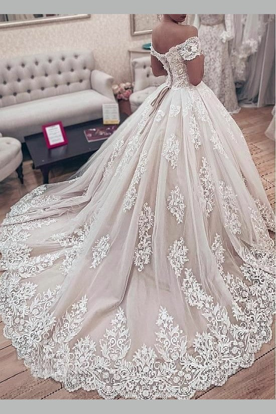 lavish-lace-wedding-ball-gown-dress-with-off-the-shoulder-sleeves-1