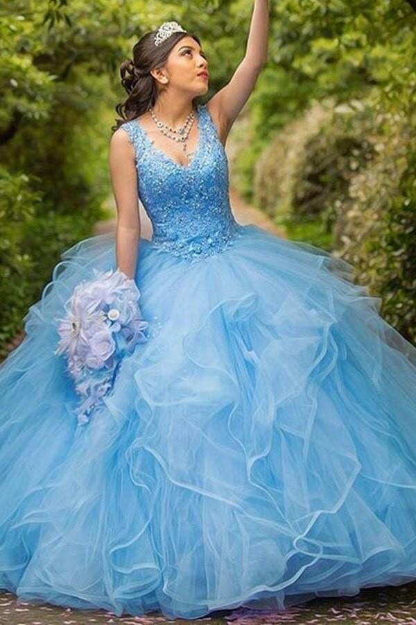 light-blue-tulle-ball-gown-lace-v-neckline-sweet-girl-16-quinceanera-dresses-1