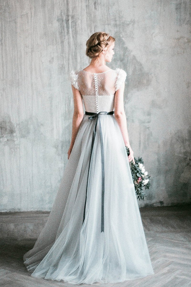 light-gray-wedding-dress-with-chiffon-flowers-sleeves