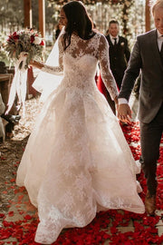 long-sleeve-vintage-lace-wedding-dresses-online