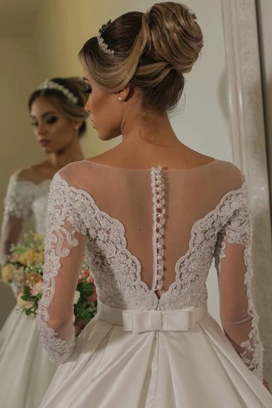 long-sleeves-satin-bridal-gown-with-see-through-lace-bodice-2