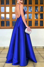 low-back-royal-blue-satin-formal-dresses-with-deep-v-neckline-2