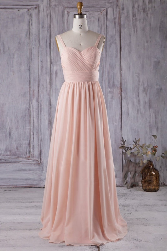 modern-a-line-blush-chiffon-wedding-guests-dress-with-straps