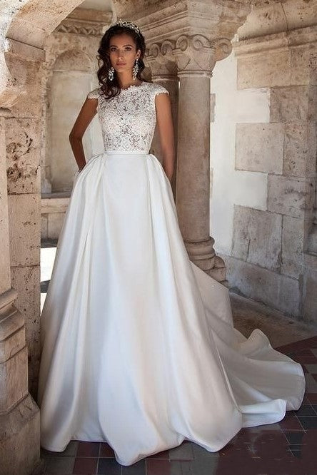 modern-a-line-lace-satin-wedding-gown-with-pockets