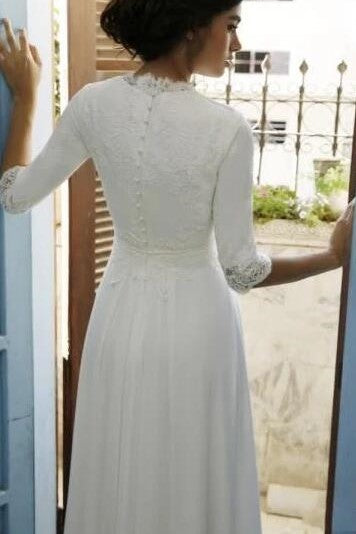 modest-chiffon-bride-dress-with-lace-sleeves-2