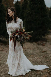 modest-sheath-wedding-dress-lace-long-sleeves-vestido-de-casamento-2