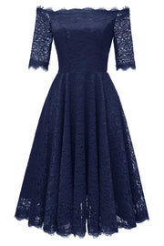 off-the-shoulder-dark-blue-bridesmaid-wedding-guest-dress-with-sleeves