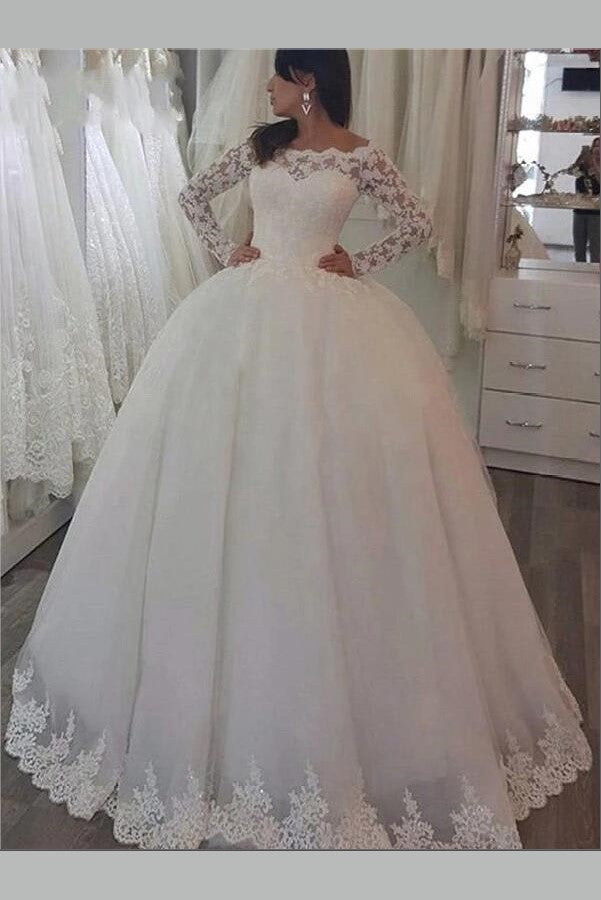 off-the-shoulder-lace-bridal-dress-with-long-sleeves-vestido-de-novia