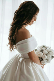 off-the-shoulder-satin-ball-gown-wedding-dress-with-beaded-appliques-train