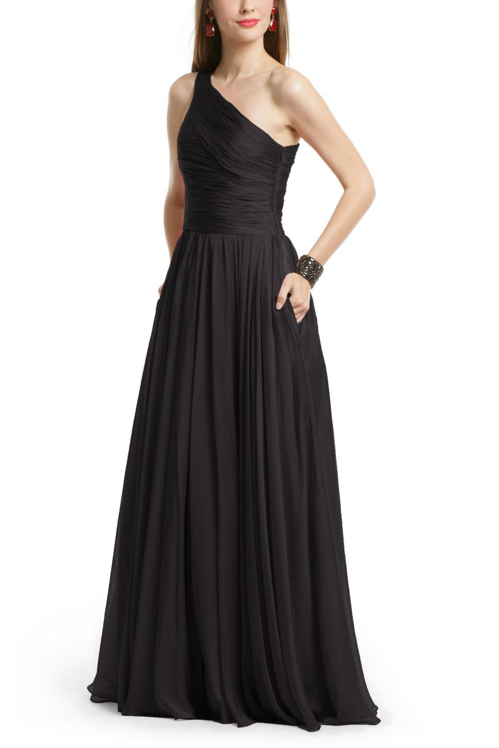 one-shoulder-floor-length-black-prom-dress-chiffon-skirt