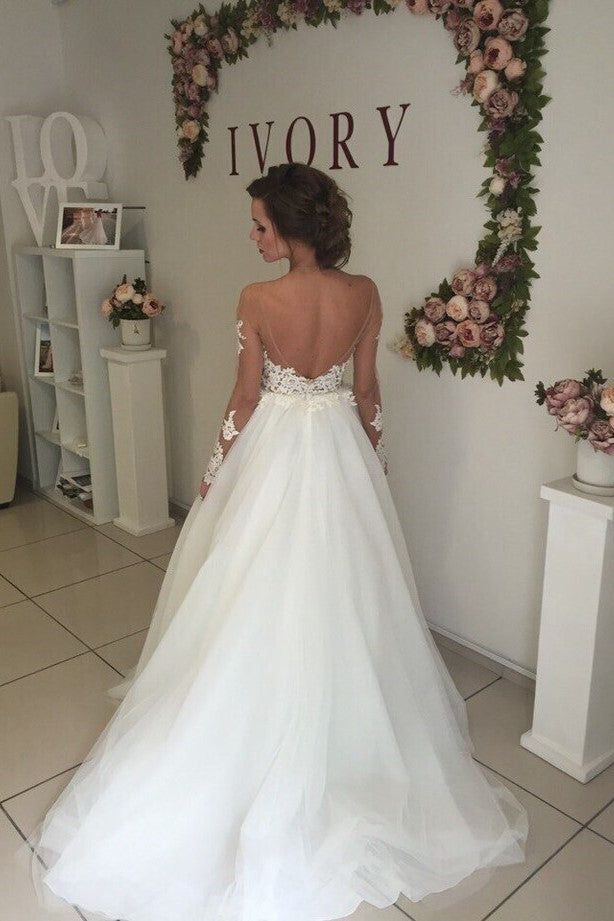 open-back-long-sleeves-wedding-dress-with-transparent-neckline-1