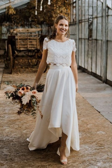 outdoor-high-low-wedding-gown-lace-separates-with-short-sleeves-1