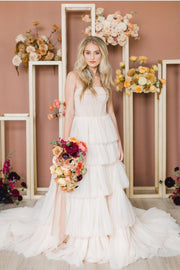 pale-blush-pink-wedding-dresses-with-tulle-tiered-skirt