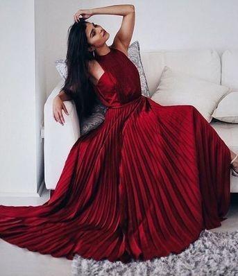 pleated-long-burgundy-evening-dress-with-high-neckline-3