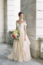 pleated-off-the-shoulder-ivory-wedding-dress-with-chiffon-skirt-3