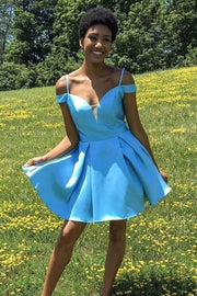 plunging-light-blue-satin-homecoming-dress-with-supported-straps