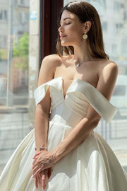 princess-simple-bridal-dresses-with-off-the-shoulder-neckline-2