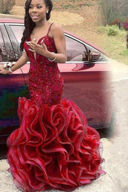 red-lace-mermaid-style-prom-gown-ruffles-skirt-vestido-de-fiesta-de-graduaci¨®n