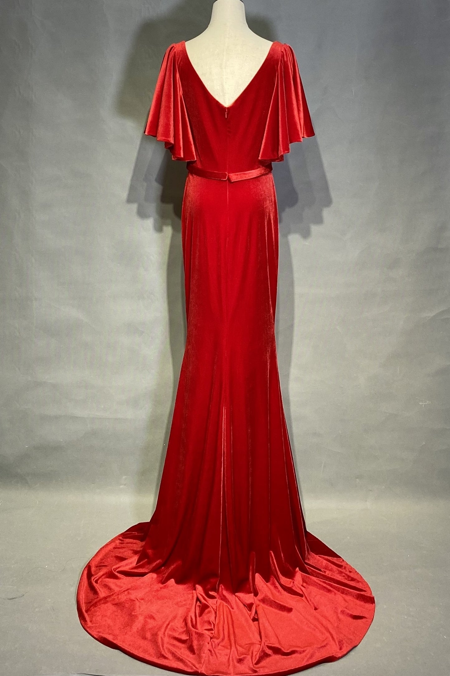 red-velvet-long-prom-dresses-with-flounced-sleeves-1