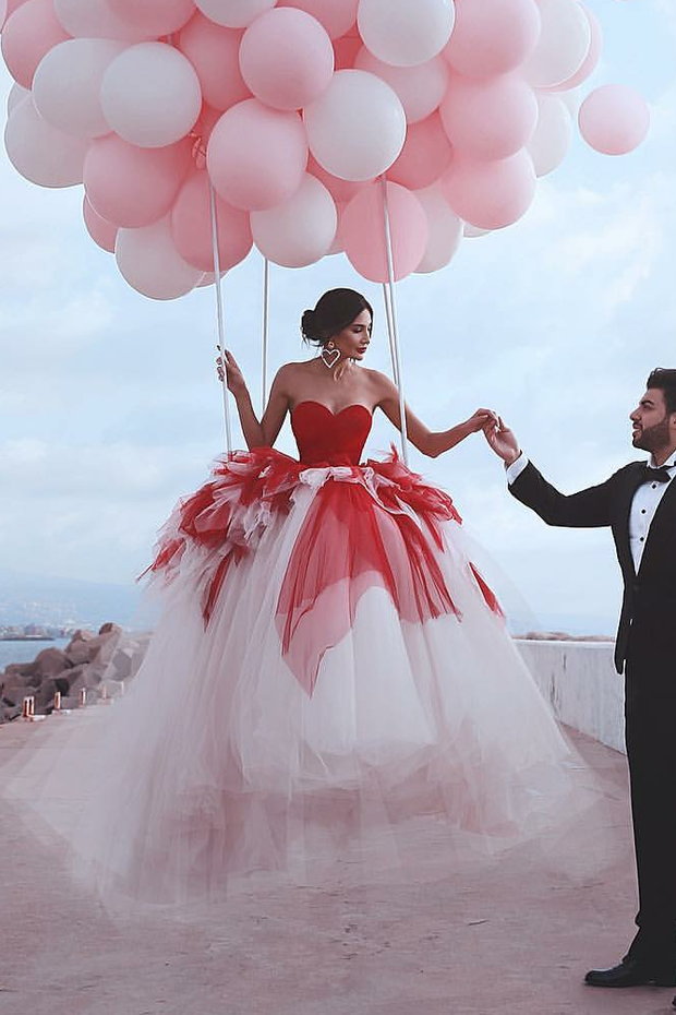 red&ivory-tulle-ball-gown-wedding-dresses-backless-vestido-de-noiva-3