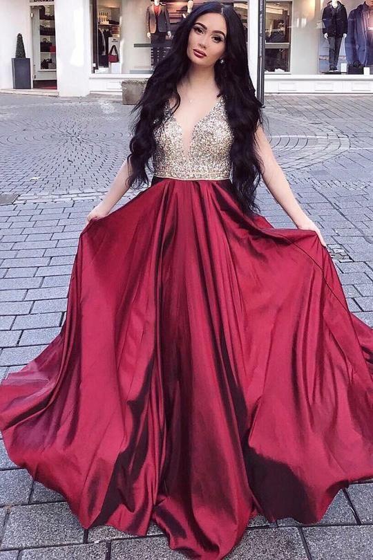 rhinestones-v-neckline-long-prom-gown-burgundy-skirt
