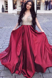 rhinestones-v-neckline-long-prom-gown-burgundy-skirt