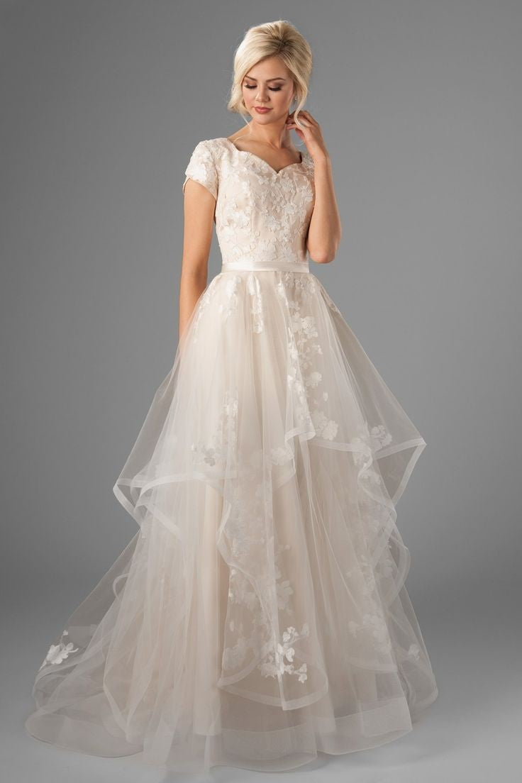 romantic-horsehair-lace-wedding-gown-with-short-sleeves-2
