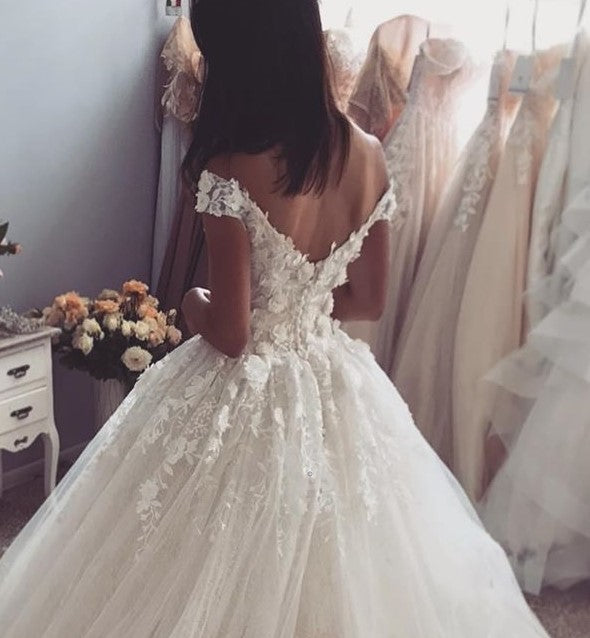 romantic-lace-flowers-bridal-dress-gown-with-off-the-shoulder-1