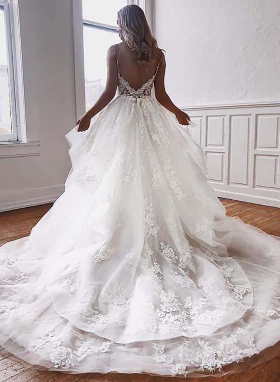 romantic-lace-tulle-ball-gown-dress-for-wedding-vestido-de-novia